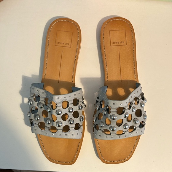 Dolce Vita Celita Studded Sandals in Gray/blue size 10 - Picture 3 of 3